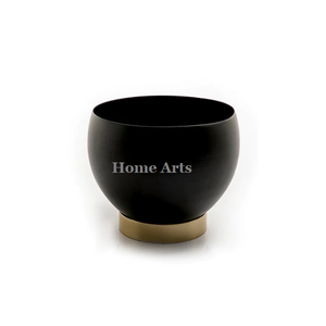 Tazón de chocolate de color negro y dorado de hierro Diseño admirable Tazón de dátiles de chocolate de forma redonda al precio más bajo - Product Image 1