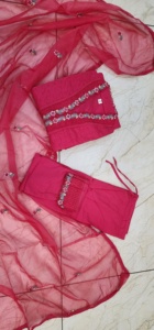 ชุดผ้าฝ้ายแท้พร้อมชุด Dupatta งานปักและตัดเย็บสวยงามและมีดีไซน์ใช้งานหนัก - Product Image 4