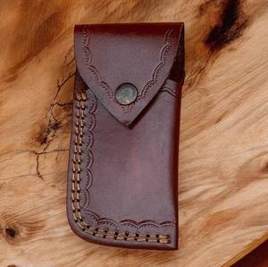 Custom Nordic Forge Industrial Grade Damascus Steel Folding Blade <b>Knife</b> Ram Handle Leather Sheath Handmade <b>Pocket</b> <b>EDC</b> Hunting - Product Image 3