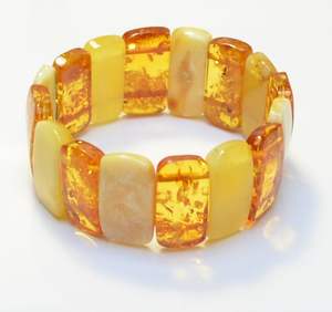 Bracelet en résine tendance avec des perles colorées intégrées, bracelet extensible en résine léger avec des motifs de perles uniques, fournisseurs - Product Image 1