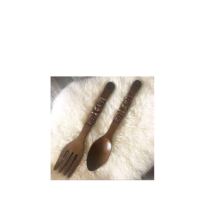 100% Utensilios de madera Juego de cubiertos Cucharas Tenedores Cuchillos para el hogar Hotel Restaurante Logotipo personalizado Mejor costo - Product Image 2