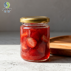 500 мл 600 мл широкополая круглая стеклянная банка для хранения продуктов, используемая для хранения кимчи, джема, масла, меда стеклянная банка с герметичной металлической крышкой - Product Image 3