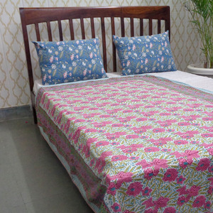 Meilleur Prix Coton Biologique Voile Double Taille Dohar Indien Traditionnel Main Bloc Imprimé Doux Jeter Couvertures pour La Décoration Intérieure Vente - Product Image 6