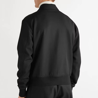 Blouson aviateur en toile personnalisé pour hommes impression bouffante tissage au crochet fermeture éclair mandarine pour vêtements d'hiver décontractés Service OEM disponible