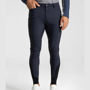 Pantalons d'équitation pour hommes, coupe ajustée, tissu extensible, respirant, pantalon d'équitation, tenue durable - Product Image 1