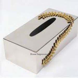 Vente chaude Matériau de qualité supérieure Couleur argent Brillant Poli Avec Fantaisie Design unique Ustensiles de cuisine Porte-papier de soie - Product Image 3