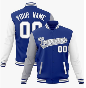 Bonne qualité hommes Baseball Letterman coupe-vent Varsity vestes manches longues col montant pour l'hiver - Product Image 6