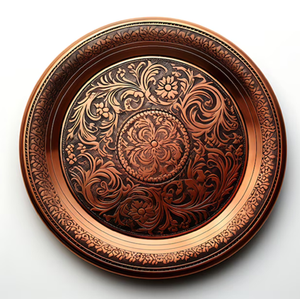 Assiette de présentation en métal à finition antique élégante, personnalisable, qualité durable pour les mariages et les événements, décoration de table, assiette de présentation - Product Image 2