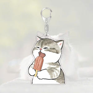 Adorable Anime <b>Cat</b> Shaped Keychain Toys Cute Mica Creative Designs Keychains Accessories - Product Image 1