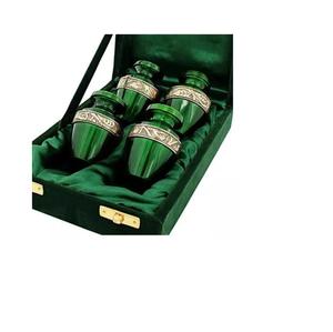 Juego de cuatro urnas de METAL para cremación, conjunto de recuerdo metálico azul, urnas funerarias de aluminio - Product Image 2