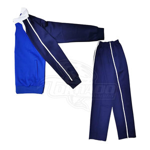Conjunto de ropa de gimnasio personalizada para hombre, chándal deportivo de dos piezas con cremallera, chándales baratos - Product Image 2