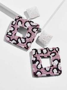 Pendientes de cuentas hechos a mano, joyería de moda para mujer a precio económico - Product Image 3