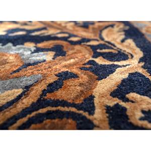 Alfombra Kora Blue Classic Top-225 de Lana y Viscosa Hecha a Mano con Diseño de Medallón Rectangular para Sala de Estar, Pasillo y Uso Doméstico - Product Image 3