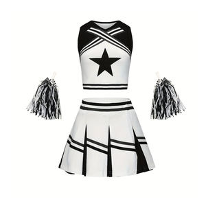 Vente en gros d'uniformes de pom-pom girl personnalisés avec logo personnalisé vêtements d'entraînement de pom-pom girl fournisseur de tenues d'équipe - Product Image 1