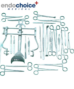 Ensemble d'instruments chirurgicaux de laparotomie 47 pièces approuvé par CE Ensemble d'instruments de laparotomie en acier inoxydable allemand par Endochoice Medical - Product Image 2