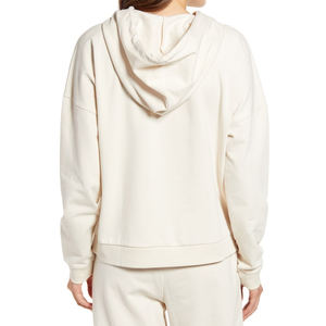 Sweat-shirts à capuche en molleton écologique 100% coton, poids lourd, noir, très stylés, avec panneaux latéraux contrastés et poche kangourou - Product Image 4