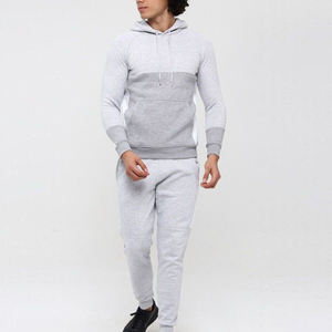 Mens Winter <b>Plus</b> <b>Size</b> Color Block Tracksuit <b>Set</b> Hoodie and <b>Joggers</b> 2 Piece Casual Workout Gymwear Sportswear 100% Cotton - Product Image 4