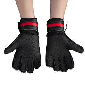 Guantes de Portero de Fútbol Profesional Antideslizantes con Cierre de Velcro, Dedos Completos, Látex, Tejido de Nailon, Corte Negativo, Cuero - Product Image 5