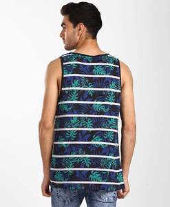 Débardeur pour homme de haute qualité, imprimé sur mesure, couleur unie, col rond, tissu tricoté 100% coton, séchage rapide, pour la plage - Product Image 3