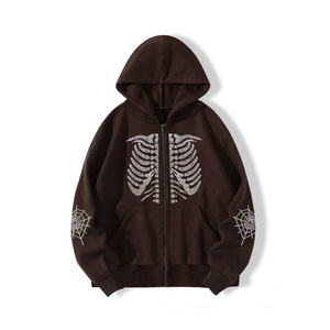 Ropa personalizada para hombre de alta calidad, ropa de calle básica, Sudadera con capucha de algodón mezclado con diamantes de imitación, último diseño, sudaderas con capucha de diamantes de imitación para hombre - Product Image 1