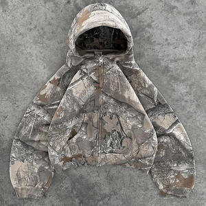 Sudadera de Invierno con Camuflaje Personalizado, Algodón de Alta Calidad, Estampado RealTree, Sudadera con Capucha Vintage para Hombre, Corte Holgado - Product Image 4