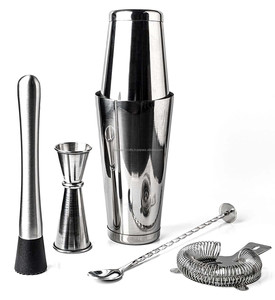 Mélange de boissons 6 pièces outils de Bar en acier inoxydable Kit de barman fini en cuivre avec support pour le barman à domicile Kit pour avec support - Product Image 4