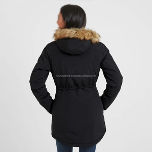 Abrigo acolchado de invierno de último diseño, chaqueta de mujer con cuello de piel, Parkas con capucha para mujer, Parkas transpirables para mujer de Pakistán - Product Image 2