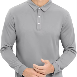 Chemises polo pour hommes à manches longues en gros, coton doux, nouveau design pour un usage décontracté, chemises polo pour hommes à manches longues tendance disponibles - Product Image 1