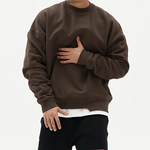2024 ropa deportiva holgada para hombre, sudaderas con capucha informales de otoño, sudaderas con capucha de gran tamaño de Color sólido, 100% de algodón para invierno - Product Image 5