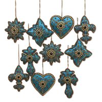 Boule de Noël brodée ornements Style Vintage boules suspendues Zari décorations de Noël décoratives à la main velours rouge