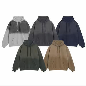 Sweat à capuche pour homme en coton épais délavé à l'acide de haute qualité pull-over surdimensionné de luxe personnalisé sweats à capuche en coton personnalisés - Product Image 4