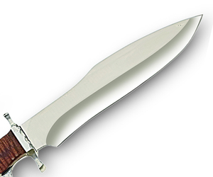 Vente en gros commande en gros personnalisée OEM ODM service couteau de chasse fait à la main en acier inoxydable couteau tranchant pleine soie avec étui en cuir - Product Image 2