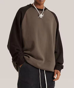 Sudadera de Hombre al por Mayor, Sudadera Bordada con Logotipo Personalizado, Sudadera de Algodón para Hombre con Manga Raglán de Felpa - Product Image 1