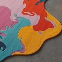Couleur Splash abstrait nuage fait à la main moderne zone tapis personnalisé touffeté laine forme irrégulière décor à la maison pour salon pique-nique