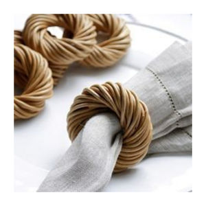 Anneau de serviette en tissu de canne naturelle pour décoration de Table de mariage et accessoires à faible coût anneau de serviette tissé de forme ronde à vendre - Product Image 5