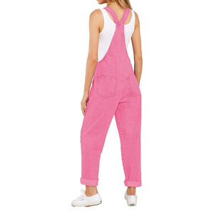 Women Ladies Baggy Denim <b>Jeans</b> Bib Full Length Pinafore Dungaree Overall Solid Loose Causal Wide Leg <b>Jeans</b> - Product Image 2