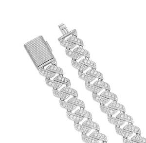 Collier cubain lourd de 20 mm, glacé, avec moissanite VVS, brillance VVS, bijoux hip-hop de luxe pour hommes - Product Image 3