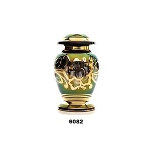 Keepsake Elite Brass Cremation <b>Urn</b> <b>for</b> Human <b>Ashes</b> (<b>Mini</b>) Hold <b>for</b> <b>Ashes</b> Engraved Stand (Keepsake Green) - Product Image 1