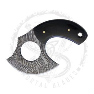 Couteau de chasse artisanal en acier Damas de qualité supérieure, taille personnalisée, manche confortable, couteau à dépecer avec étui en cuir - Product Image 2