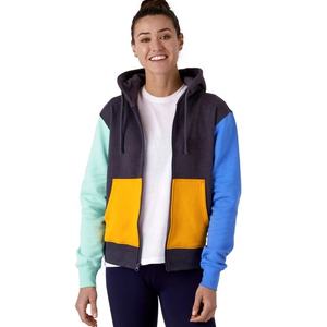 Nuevo estilo casual zip up hoodies moda personalizada personalidad multicolor HOODIE para mujer - Product Image 1