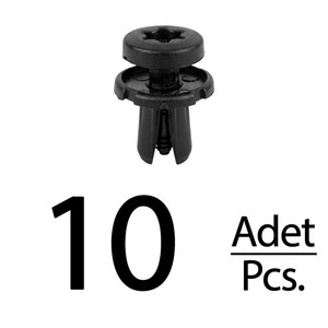 Push-type plastic <b>clip</b> for Renault, Peugeot and Mercedes - 10 piece - Product Image 1