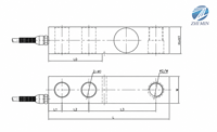 Capteur de pesage à cellule de charge de type cisaillement 0,05t-10t, protection IP67, précision C3 pour plateformes de pesage, balances d'essieux et balances à trémie