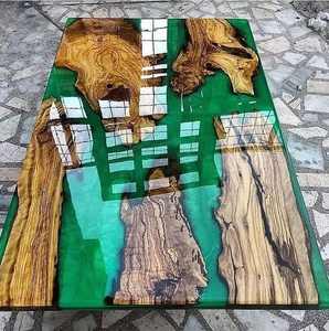 Mesa de Río de resina epoxi negra personalizada, teca maciza/madera de mango hecha a mano, muebles de comedor de madera grande para sala de estar - Product Image 2