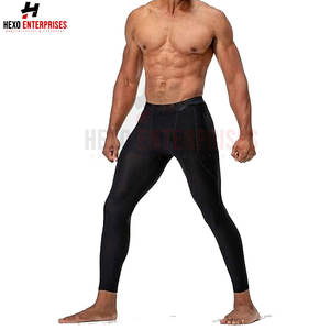Fabricante paquistaní Hombres Yoga Legging Alta calidad Hombres Leggings Color sólido Tamaño Gimnasio Desgaste Hombres Legging - Product Image 3