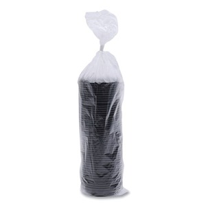Tapas Desechables de Plástico Negro para Vasos Calientes de 10 Oz, Boardwalk BWKHOTBL1020 hasta 20 onzas. Vasos 1000/unidad por caja - Product Image 5
