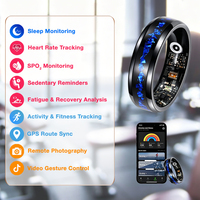 Bague Intelligente, Irridescente Naturelle, Étanche 10 ATM, Moniteur de Santé, Fréquence Cardiaque, Compteur de Pas, Nouvelle Arrivée 2026