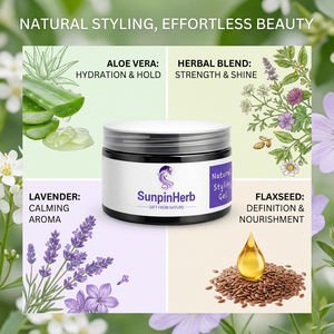 Crème coiffante naturelle pour cheveux bouclés, crépus et frisés – Fixation douce, définition des boucles, hydratation, brillance et contrôle des frisottis - Product Image 2