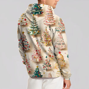 เสื้อมีฮู้ดแบบสวมหัวมีกระเป๋าของผู้ชายเสื้อขนแกะลายพรางแนววินเทจ100% ปิดด้วยเชือกรูดสำหรับฤดูหนาวผ้าโพลีเอสเตอร์รุ่นน้ำหนัก - Product Image 4