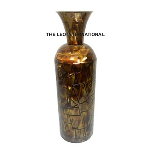 Jarrón de Flores Largo de Estilo Costero, de Aluminio Fundido, Plateado y Niquelado, para Decoración del Hogar, Hoteles, Cafeterías y Fiestas - Product Image 4