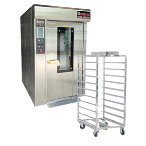 Four rotatif à 12 plateaux pour la cuisson du pain à prix abordable 380V 220V Pe et usine d'équipements de boulangerie à palettes en bois - Product Image 1